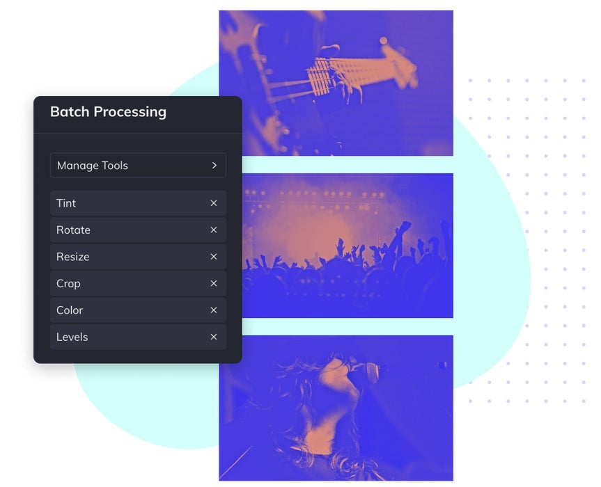 batch processing photos and tools