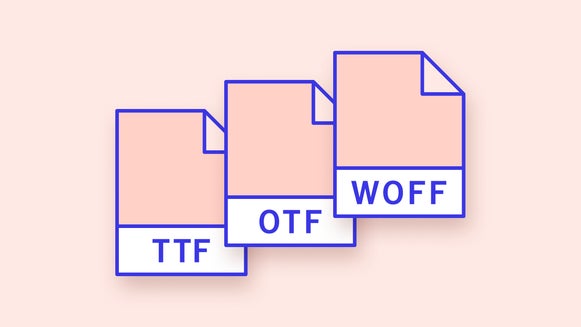 TTF, OTF, and WOFF font icons for uploading custom fonts to BeFunky