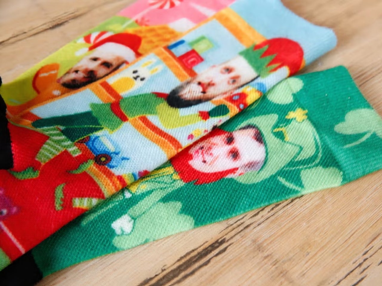 boldSOCKS custom holiday socks with classic festive characters
