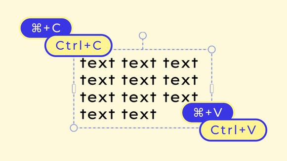 BeFunky graphic with Ctrl + P shortcut to copy and paste text