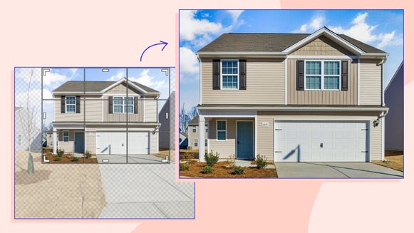 real estate photography before and after cropping