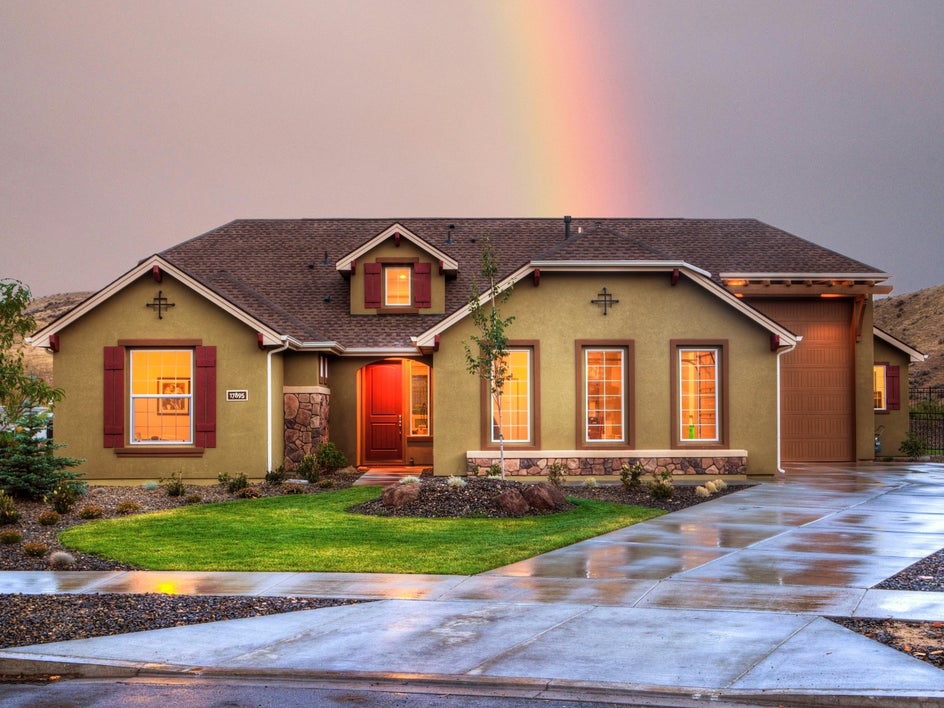 post-rain sky of external real estate shot