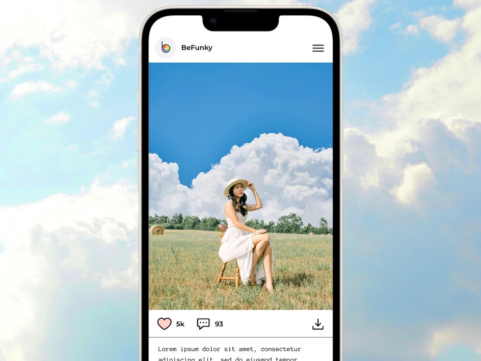 New sky applied to make portrait more impactful