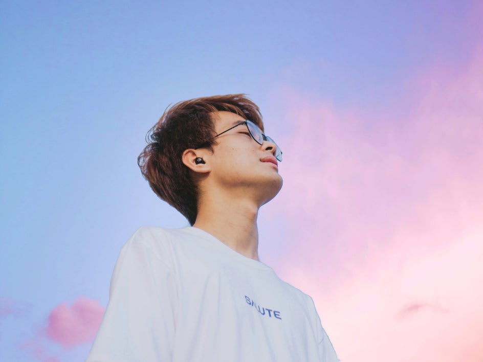 Pink sky added to advertisement to fit personal aesthetic