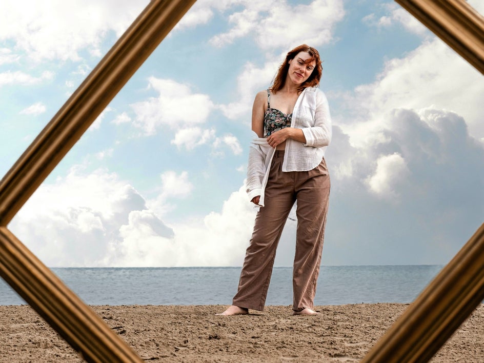 Edited portrait with bright, balanced sky using sky replacer for a cleaner, focused look