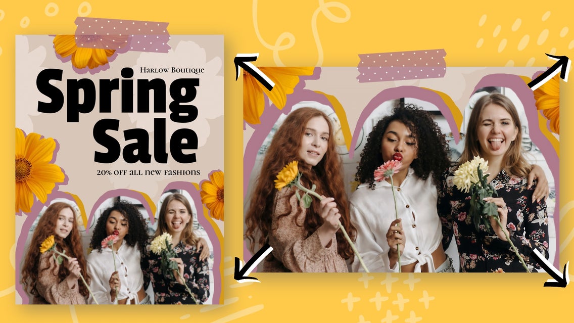 Upscale before and after close up of spring sale poster featured image