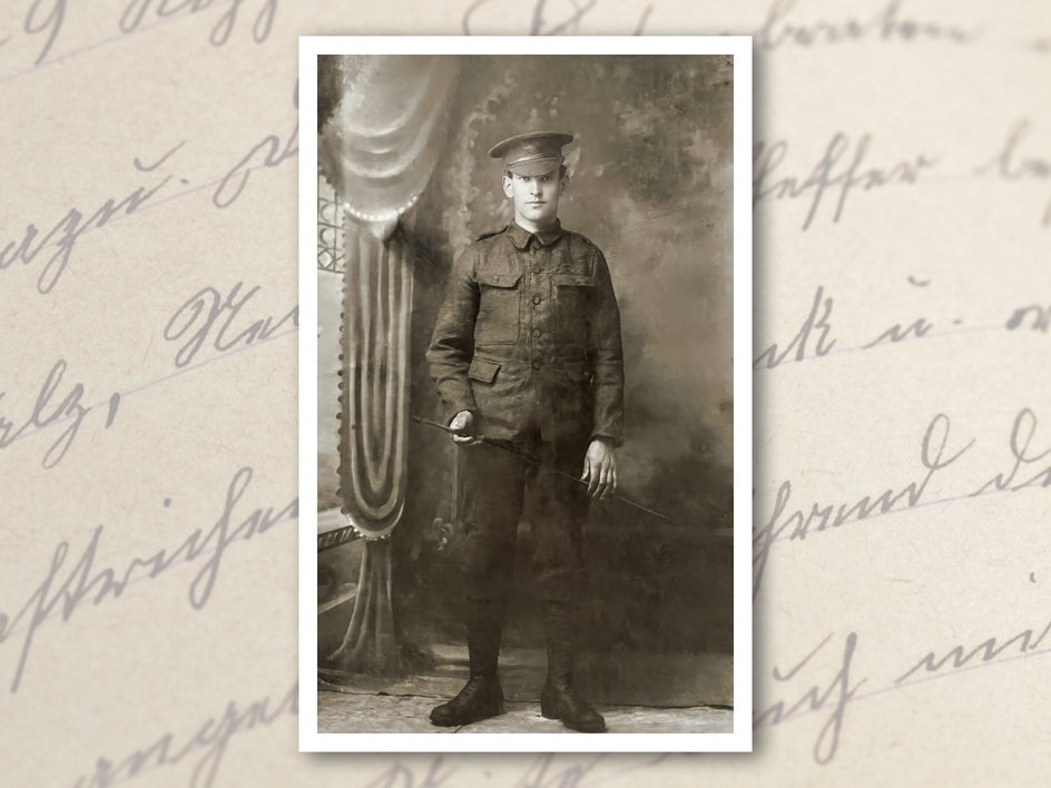 After applying old photo restorer to clarify and renew vintage photo