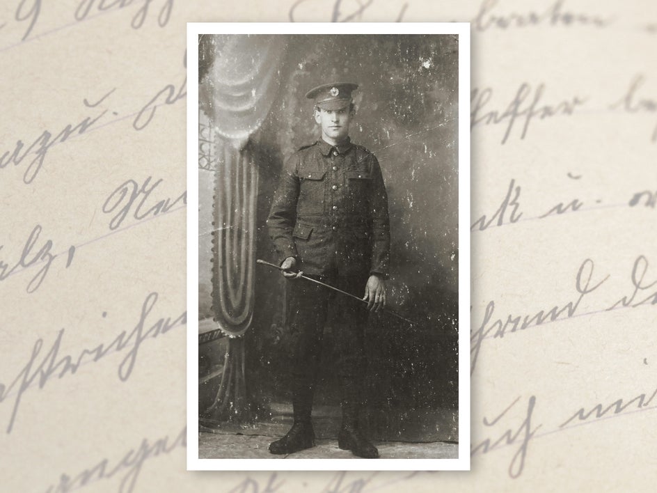 Vintage photo worn by time with sun and physical damage