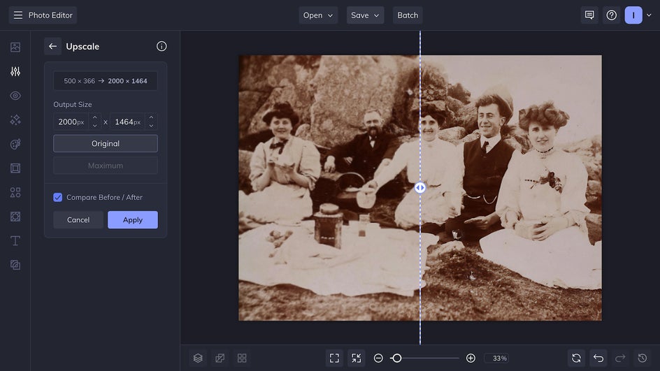 Vintage Photo Enhancing Upscale