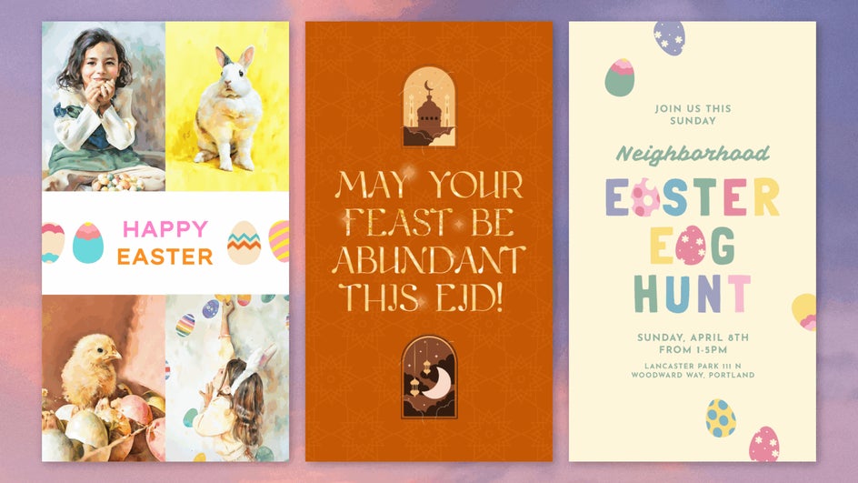 Springtime Instagram Story templates for Spring events and holidays