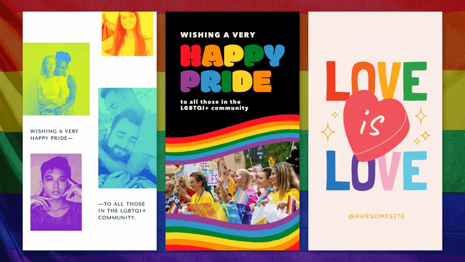 Instagram Story templates for Pride month celebrations
