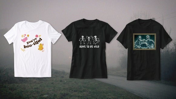 Halloween t-shirts designed with BeFunky tools