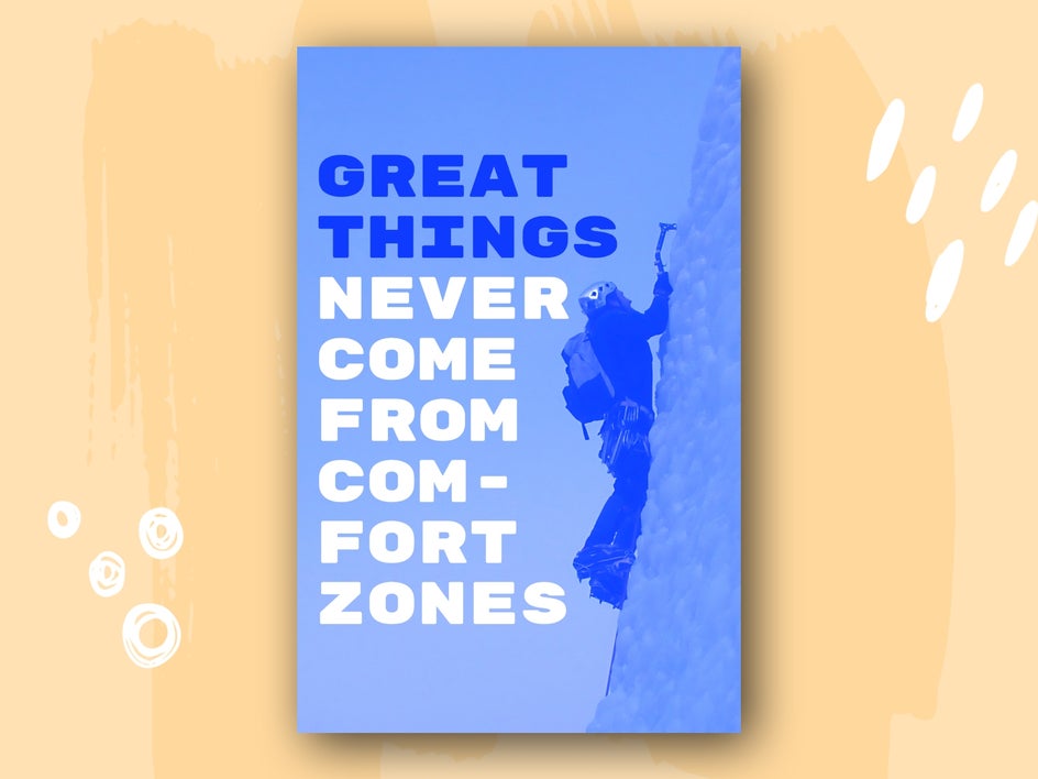 Growth mindset quote poster for classroom.
