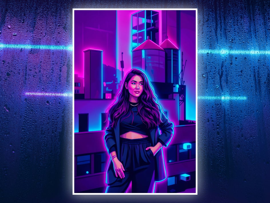 Neon comic after