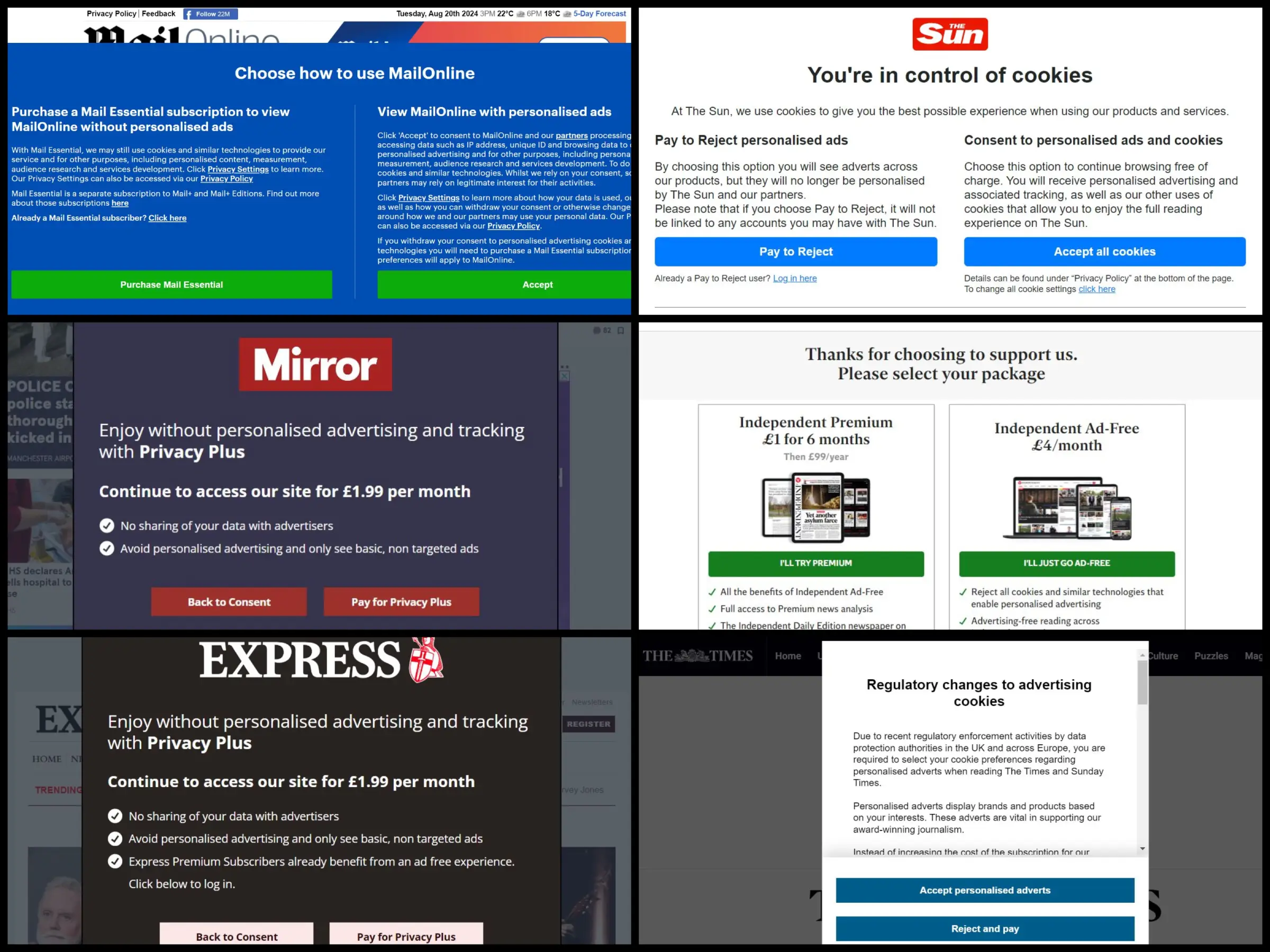 'Consent or pay': Why UK news websites are getting tough with readers over data 'Consent or pay': Why UK news websites are getting tough with readers over data